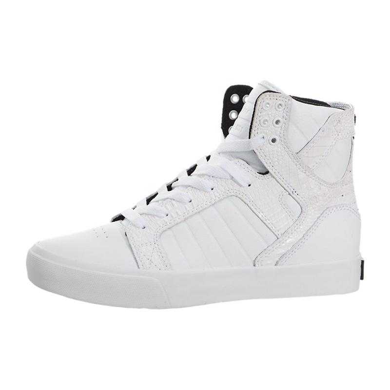 Buty Supra SKYTOP - Sneakersy Wysokie Damskie - Białe (HTQV-78290)